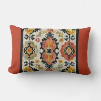 Colorful Bohemian Ikat Pat Lumbar Pillow