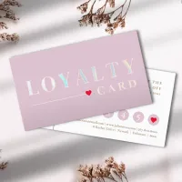 Girly Pink Holographic Beauty Loyalty Card