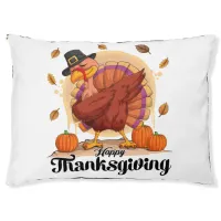 Happy Thanksgiving Typography Pet Bed