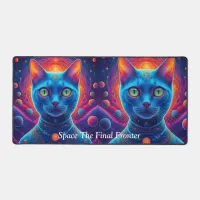 Space Cat Cosmic Feline  Desk Mat