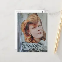 Funny Red Head in a Elegant Room surreal collage Postcard