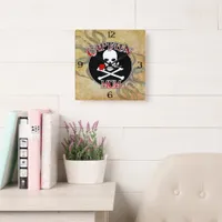 Captain Mom - Embraced by the Deep Square Wall Clock