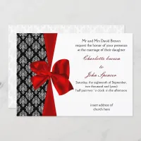 red wedding invitation