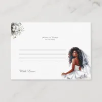 Bride Bachelorette Wedding Advice Enclosure Card