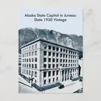 Alaska State Capitol in Juneau Date 1930 Vintage Postcard