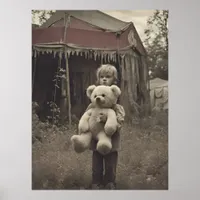 Ghost Child at the Abandoned Vintage Circus Tent Poster