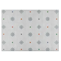 Christmas snowflakes and dots pattern cutting board