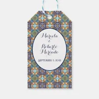 Elegant Mexican Floral Talavera Wedding  Gift Tags