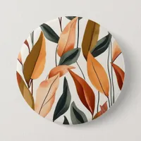 Autumn Fall Leaves Nature Leaf Abstract Autumnal Button