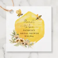 Meant To Bee Honeybee Floral Bridal Shower Favor Tags