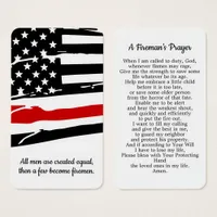 Fireman's Prayer Card Firefighter Graduation Gift