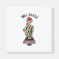 Skeleton Heart Till Death Do Us Part Magnet