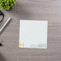 Business logo light gray post-it notes