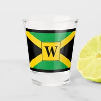 Jamaican Flag Monogram Shot Glass