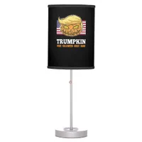 Trumpkin Halloween Pumpkin With Flag Scary Design  Table Lamp