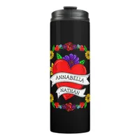 Romantic Couple's Gift | Tattoo Style Art     Thermal Tumbler