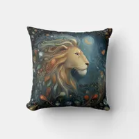 Leo Lion Zodiac Astrology Celestial Birthday Throw Pillow