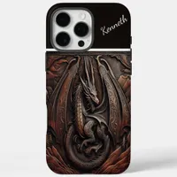 Carved Mountain Dragon iPhone 16 Pro Max Case