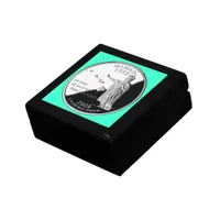 Faux Hawaii State Quarter Jewelry Box