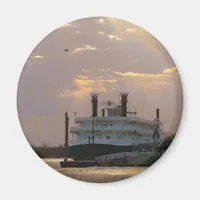 Casino at Sunset on the Mississippi River Magnet