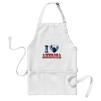 I Love America Liberty Statement Slogan Adult Apron