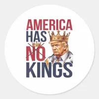 No Kings In America Funny America Has No King Poli Classic Round Sticker