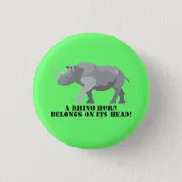 Rhino Poaching Conservation Message Button