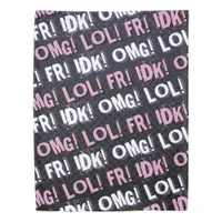 OMG LOL Grunge Slang Black Teen Girl Duvet Cover