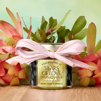 Elegant 21st Brass Wedding Anniversary Celebration Honey Jar Favors