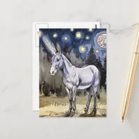 A Very Sweet Donkey Unicorn Postcard