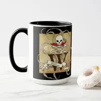 Jolly Roger Monogram Initial  Mug