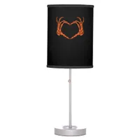Skeleton Hand Heart Sign Costume Halloween Design Table Lamp