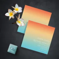 Mood Gradient Wedding Tropical Sky ID741 Invitation