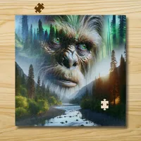 Bigfoot, Mountains, River and Forest Jigsaw Puzzle