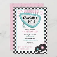 1950s Retro Diner Birthday Invitation – Sock Hop R