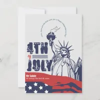 Iconic Salute to Liberty, 4th of July Holiday Card