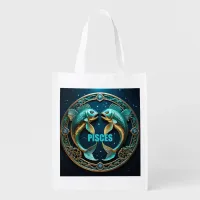 Pisces Astrology Sign Grocery Bag