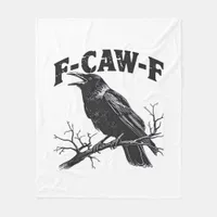Gothic Crow Humor F-Caw-F Funny Essential Fleece Blanket
