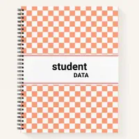 Boho Checkerboard Binder | Trendy Back to School  Notebook