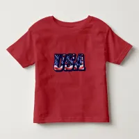 USA Flag Letters, American Flag Toddler T-Shirt