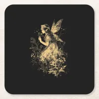 Fairy Grunge Goblincore Cottagecore Fairycore Whim Square Paper Coaster