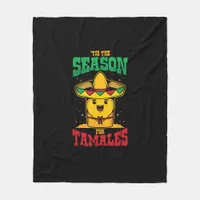Tis Season For Tamales Mexican Christmas Holiday Fleece Blanket