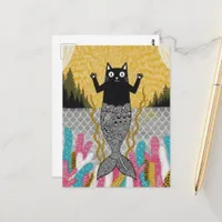 Unique Kitty Mermaid Postcard