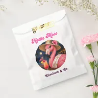 Hott Pink Flamingo Beach Disco Bachelorette Party Favor Bag