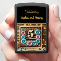 Celebrating 5th Anniversary With Vibrant Floral  Zippo Lighter