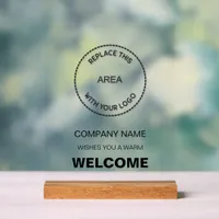 Business Logo Company Black Text Welcome Sign