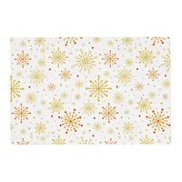 Retro Atomic Mid-Century Mod Red & Gold Starburst Placemat