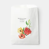 Red and Yellow Floral Bouquet Favor Bag