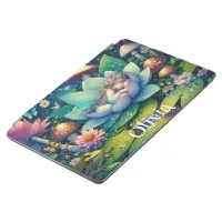 Fairy Sleeping on a Flower Personalized iPad Air Cover