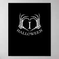 Heart Halloween Skeleton Hand Costume Men Women Ki Poster